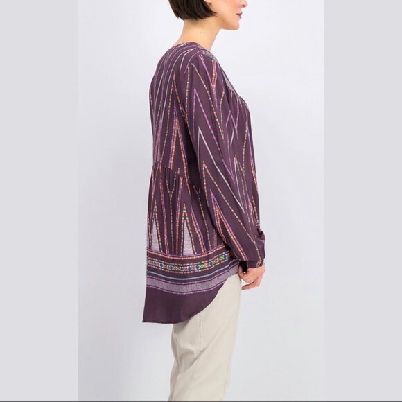 DANIEL RAINN Button Up Light Low Boho Blouse - Picture 11 of 11